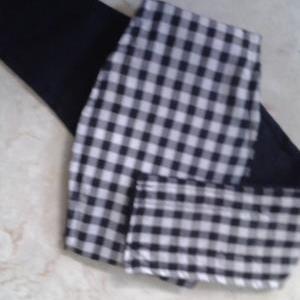 Black And White Checks Belly Band For Male Dogs