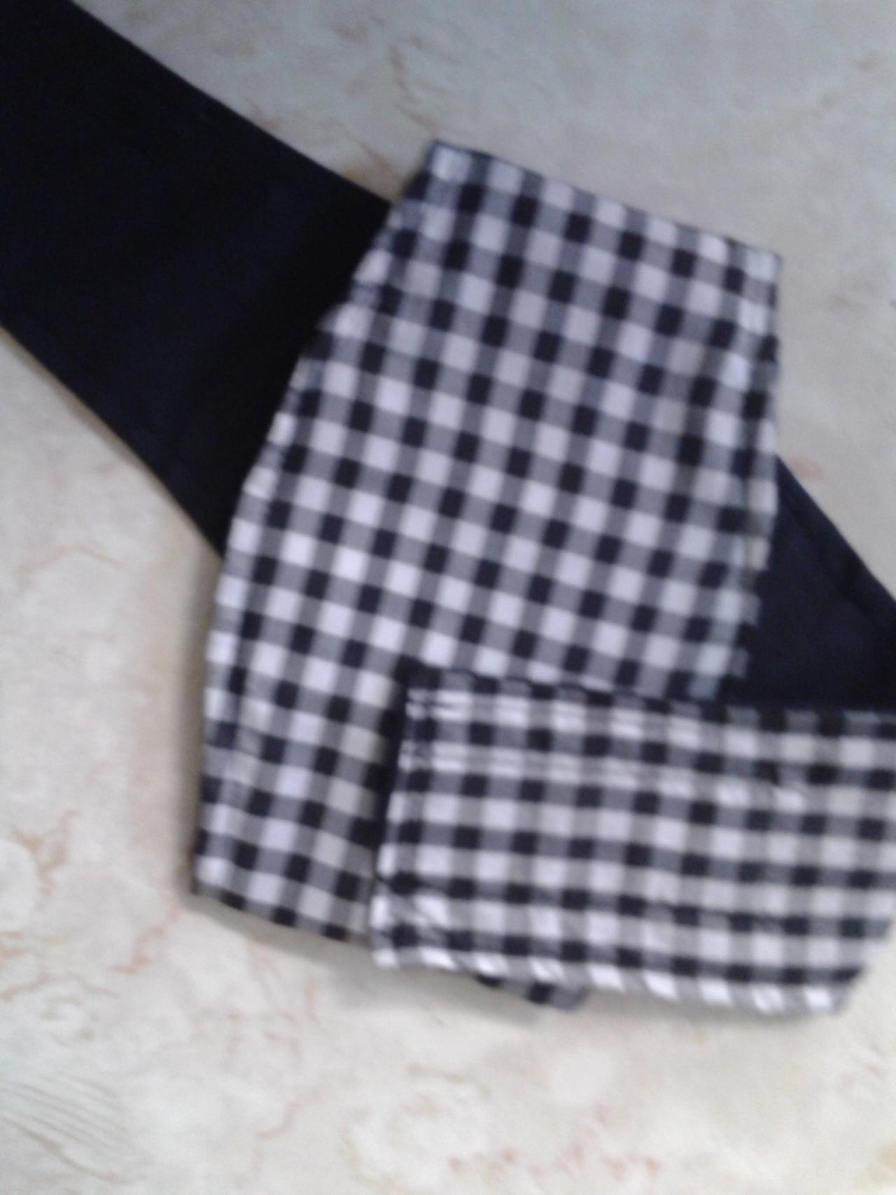 Black And White Checks Belly Band For Male Dogs